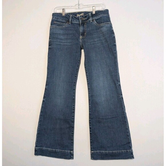 Wrangler Denim - Wrangler Wide Leg Flare Jeans Womens Size 7 Cowgirl Rodeo Hippie Denim Pant